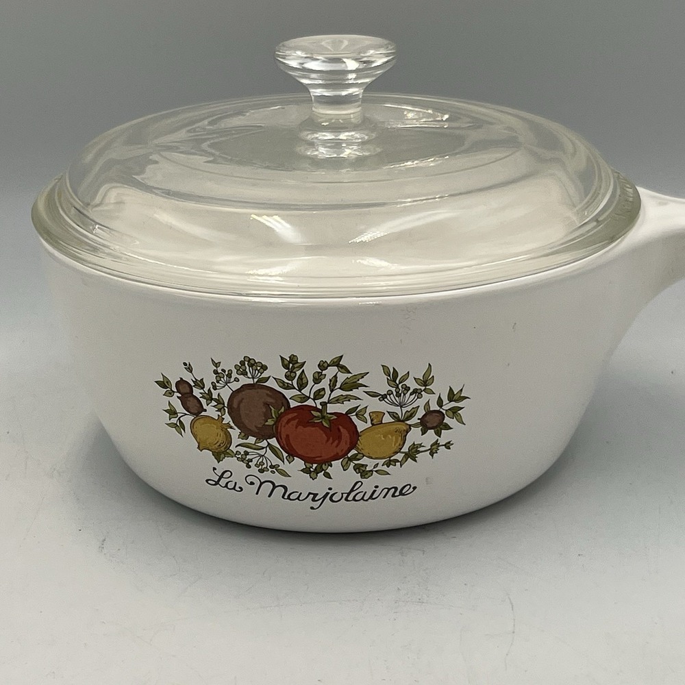 Vintage Corning Ware Spice of Life 1.5 Pint La Marjolaine P-82-B Sauce Pan w/Lid - Picture 2 of 7
